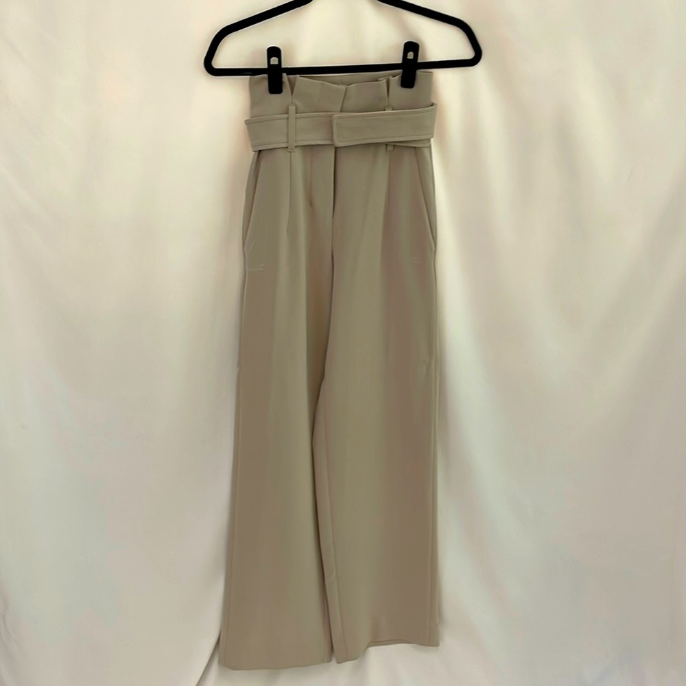 Babaton Cream High-Waisted Trousers